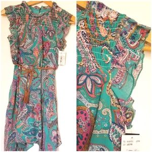 Extraordinary Girl Dress Teal Pink